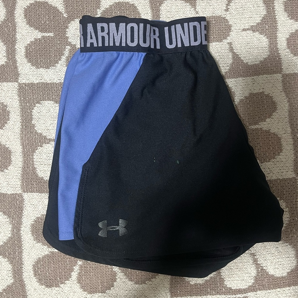 Under Armour Black and Blue Performance Shorts